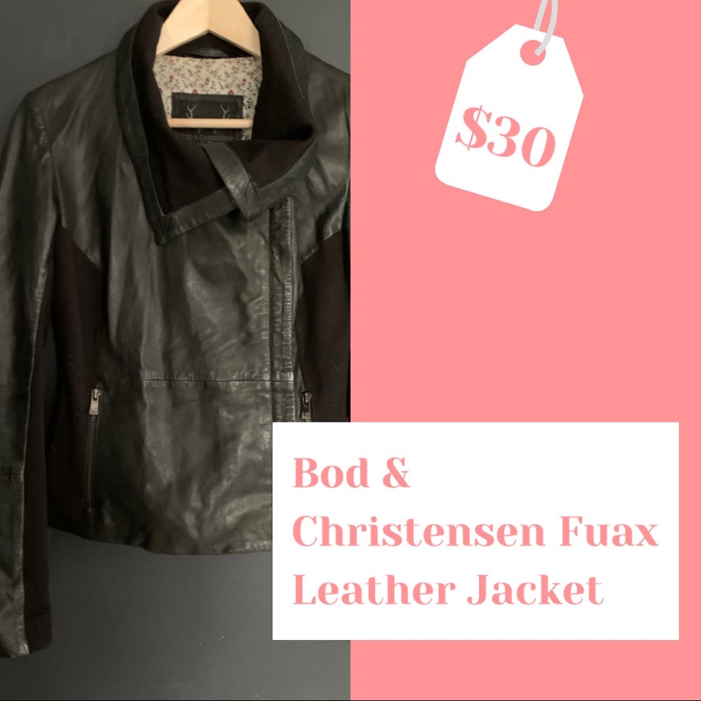 Faux Asymmetrical Leather Jacket